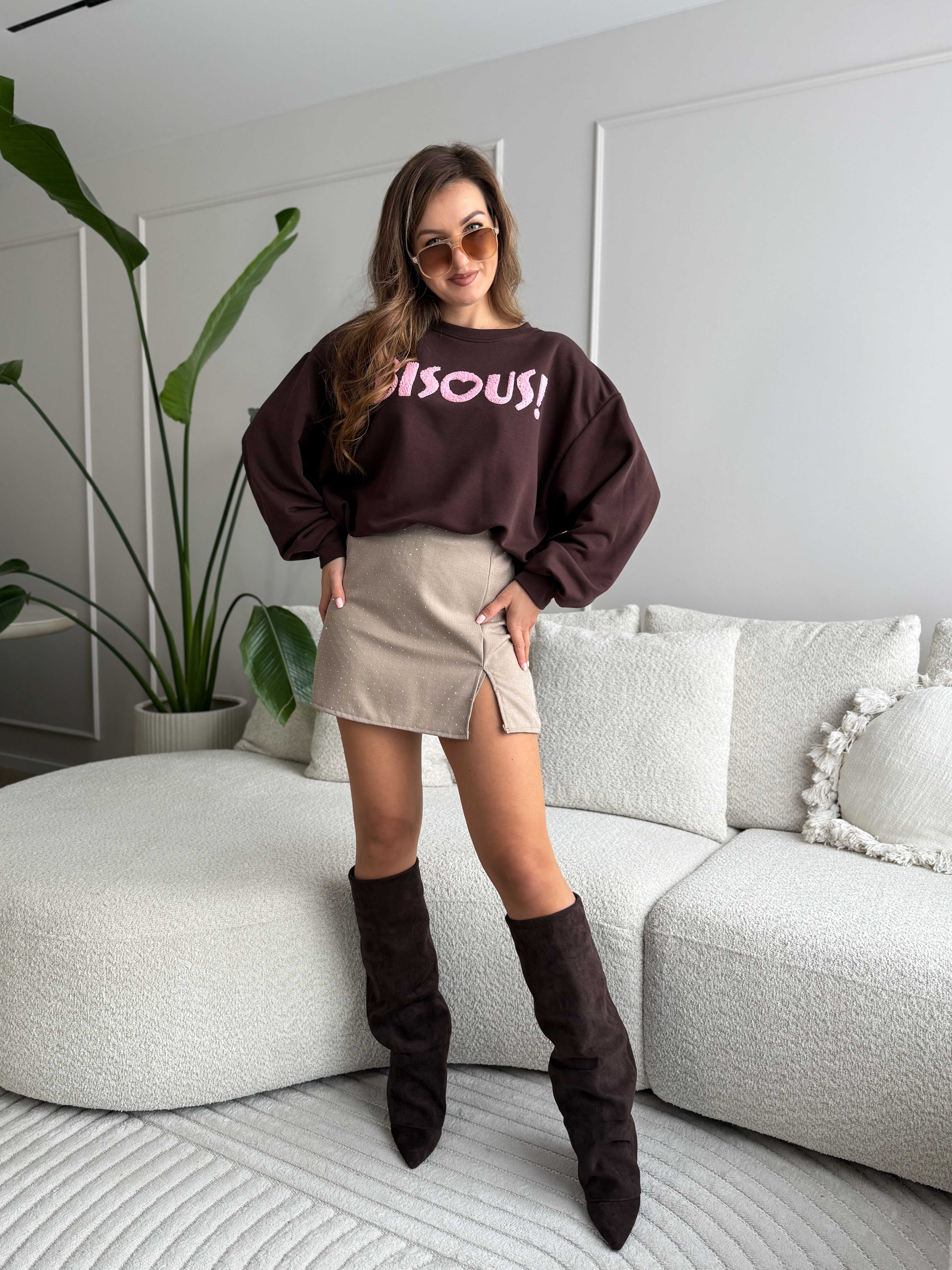 Bisous Sweatshirt Chocolate