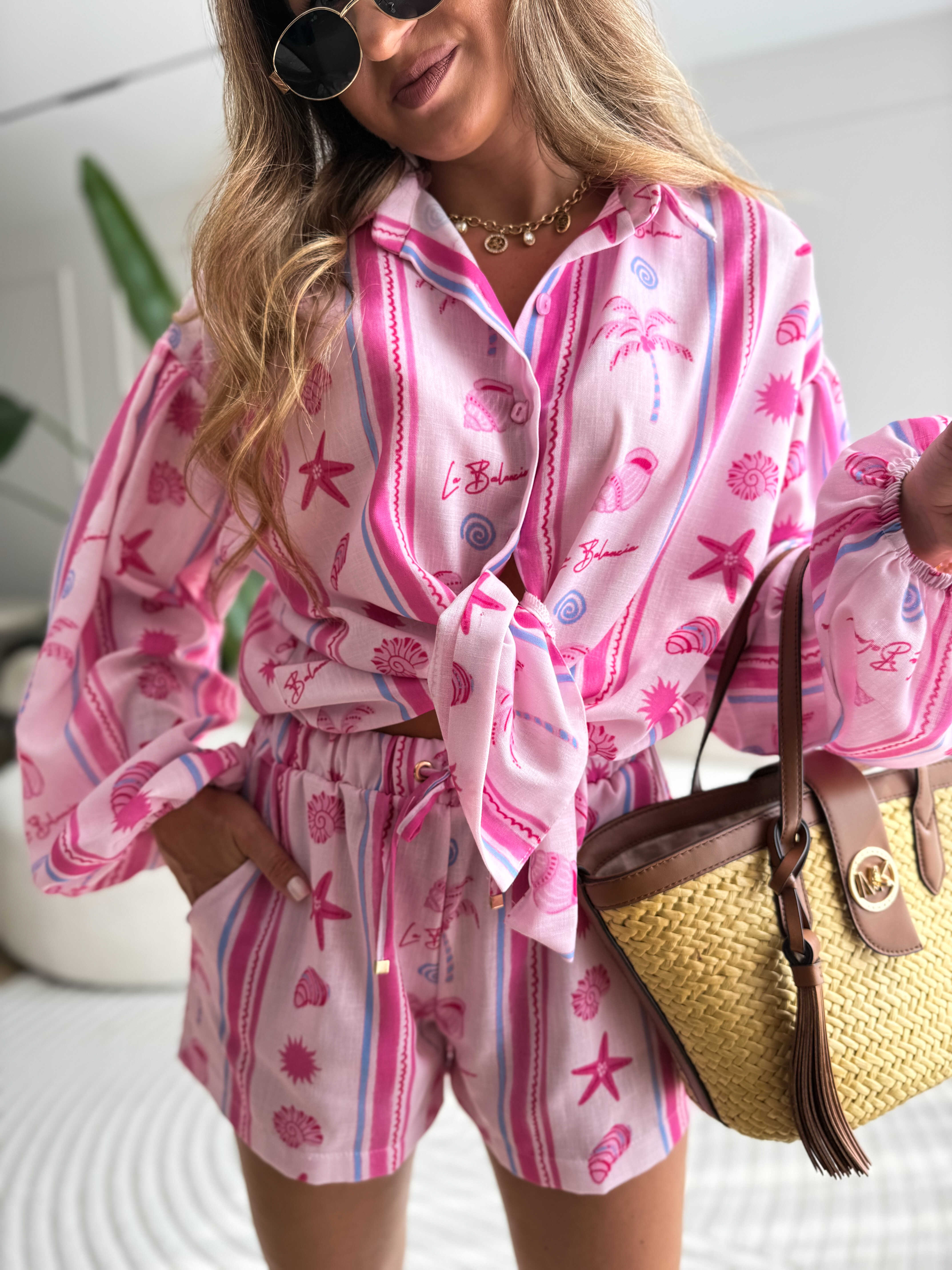 Mia Linen Set Pink
