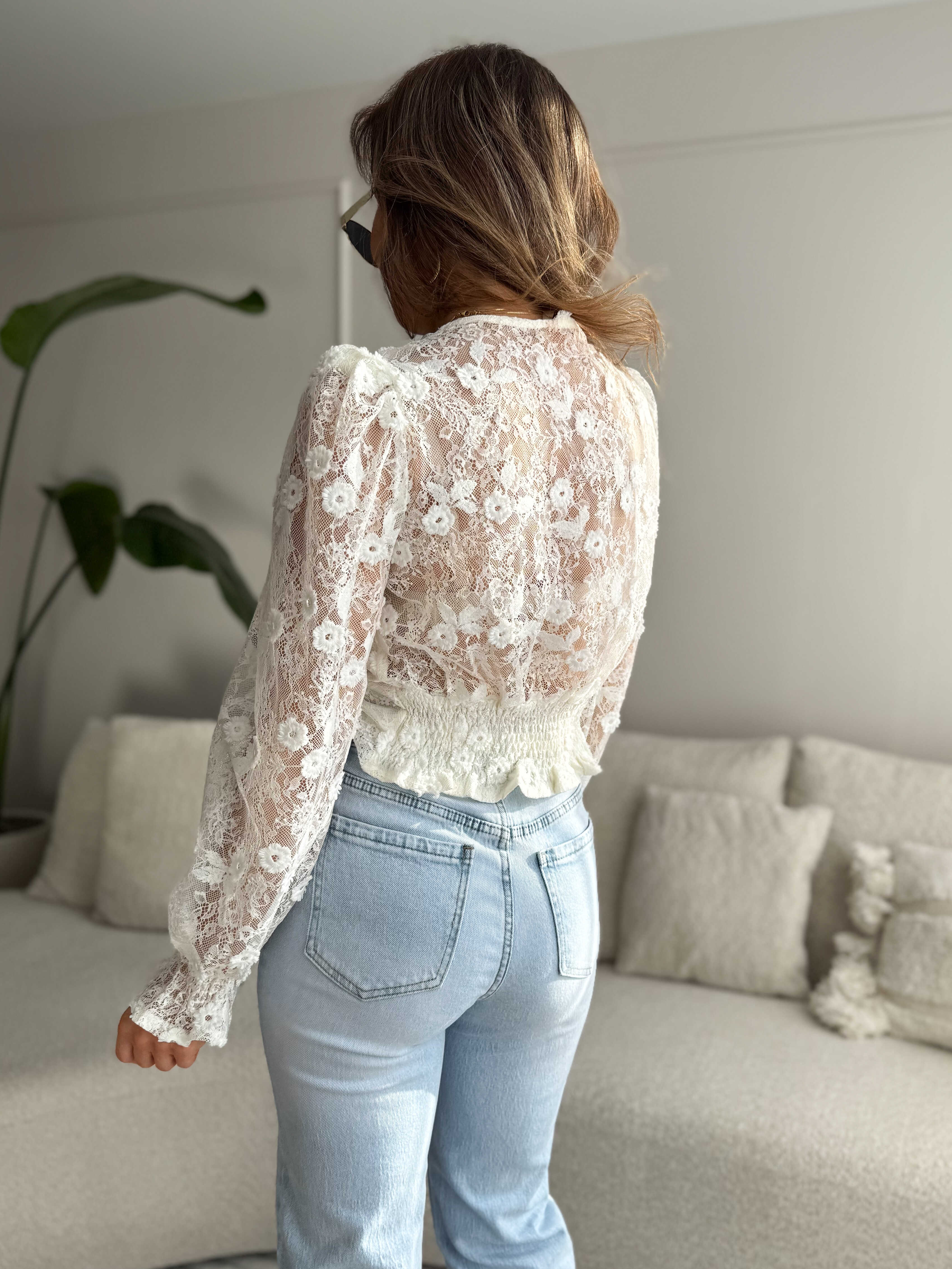 Julie Lace Blouse Ecru