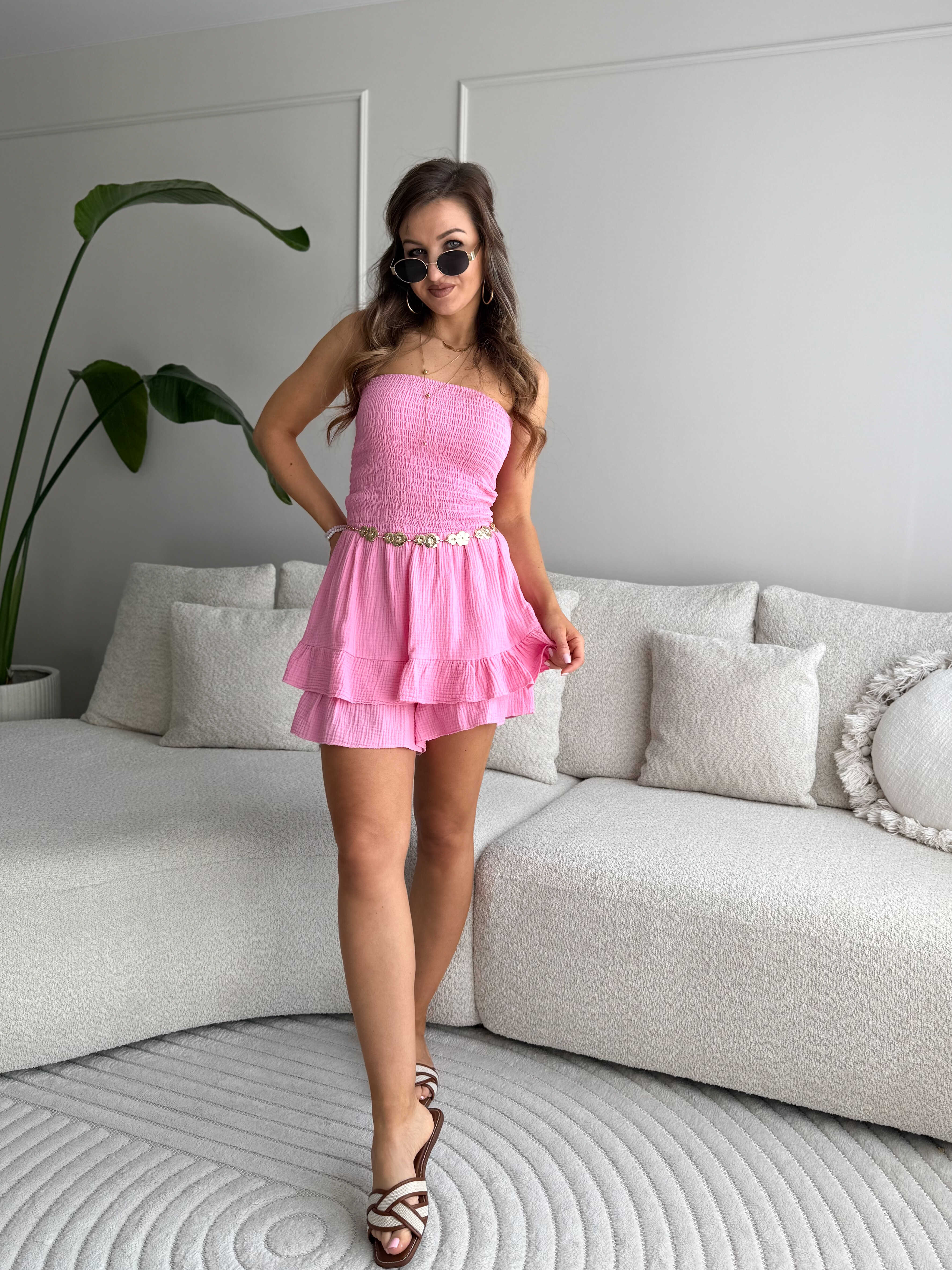 Roma Cotton Jumpsuit Candy Pink