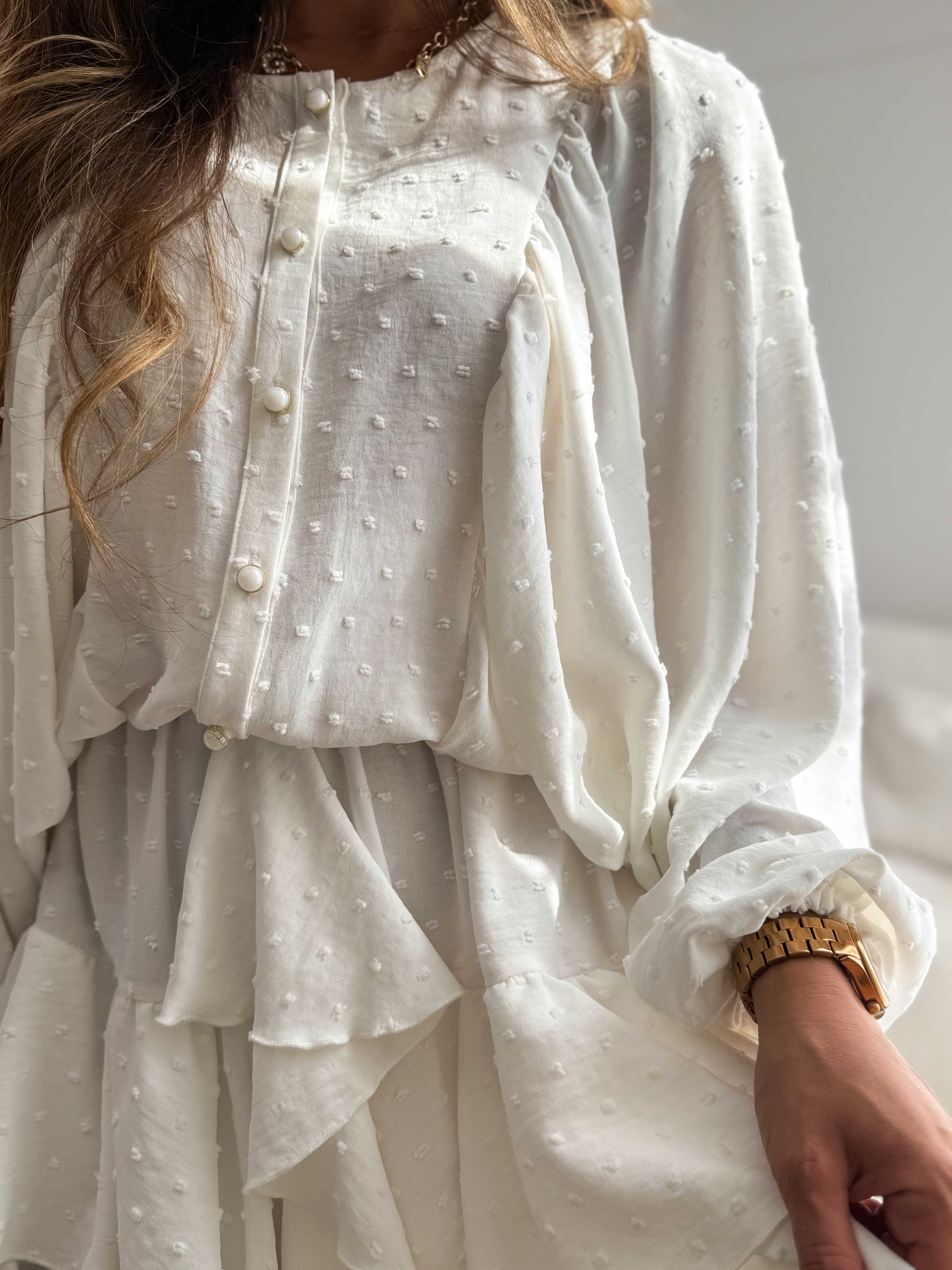 Rachel Dress Ecru