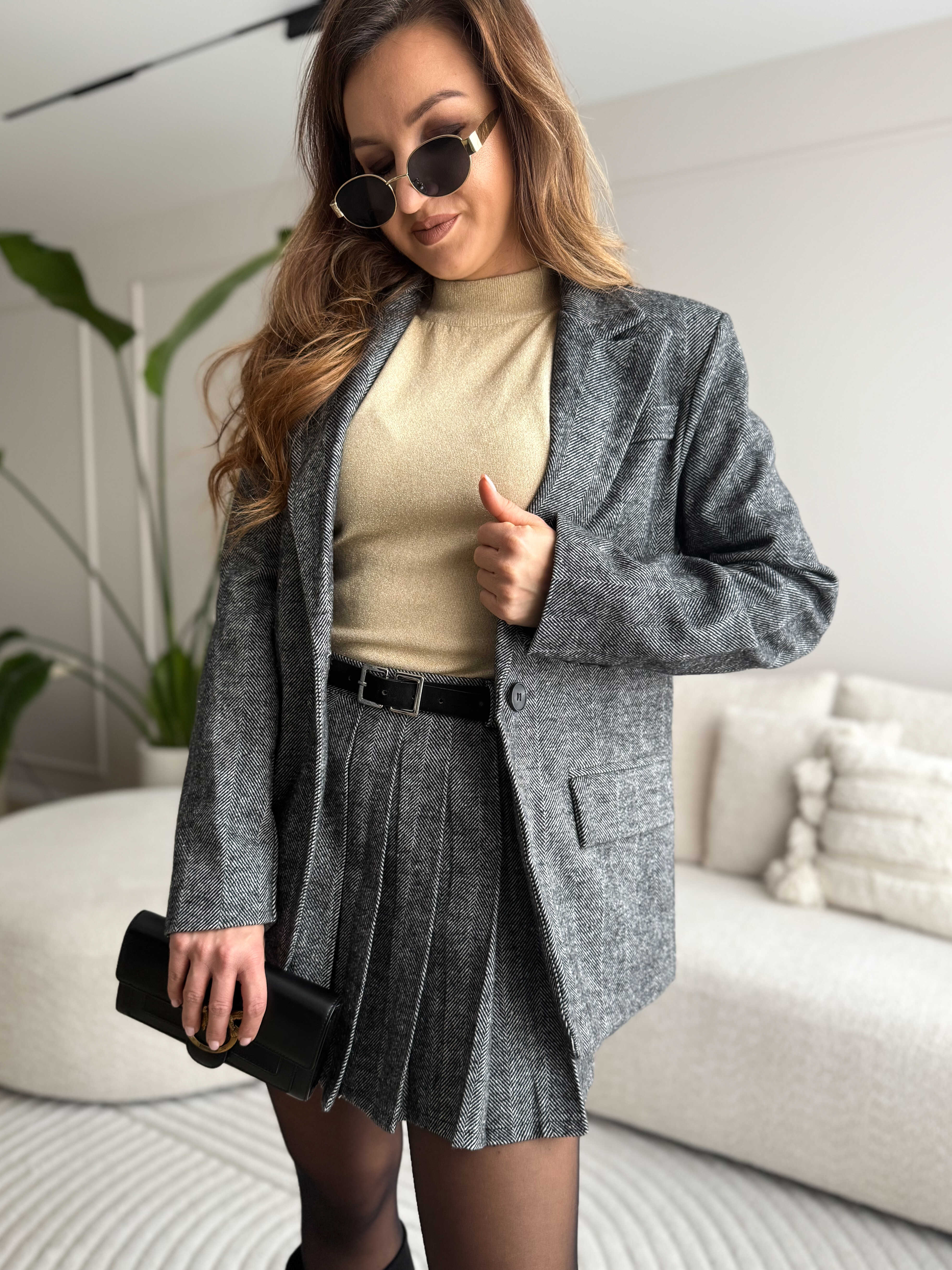 Welly Set Blazer + Skirt Black