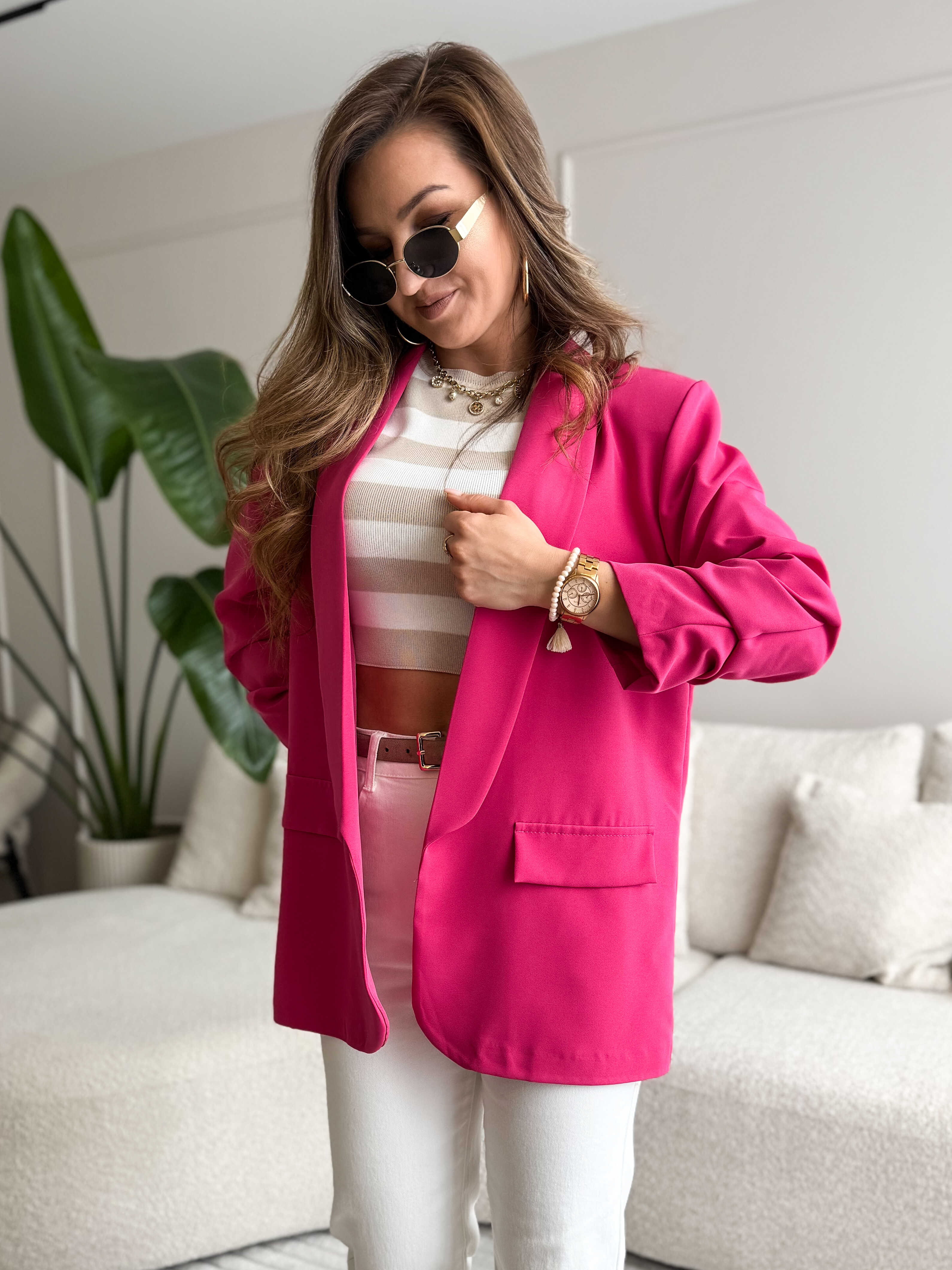 Willa Blazer Dark Pink